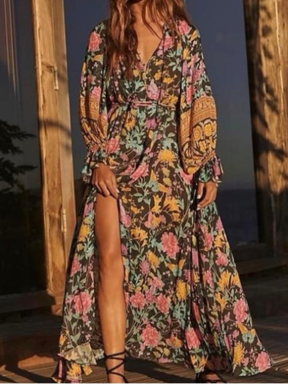 Spell & The Gypsy Collective "Butterfly Gown" in the Firefly colorway
